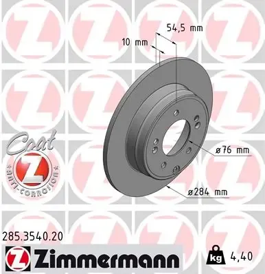 Гальмівні диски 285354020 Zimmermann