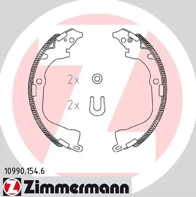 Колодки гальмові задні, барабанні 109901546 Zimmermann