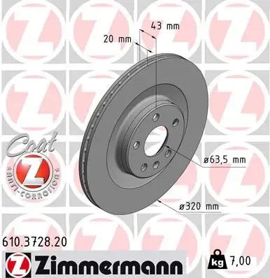 Гальмівні диски 610372820 Zimmermann