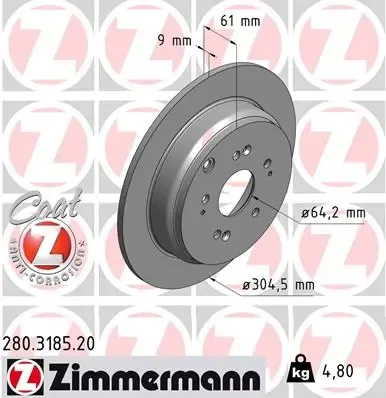 Гальмівні диски 280318520 Zimmermann