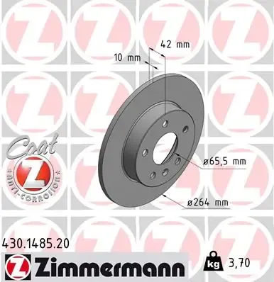 Гальмівні диски 430148520 Zimmermann