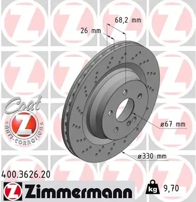 Гальмівні диски 400362620 Zimmermann
