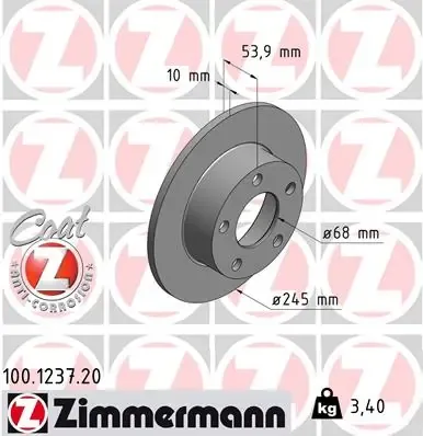 Гальмівні диски 100123720 Zimmermann