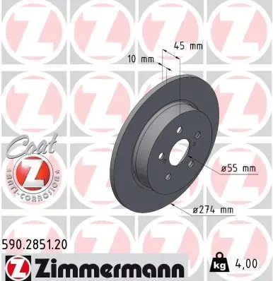 Гальмівні диски 590285120 Zimmermann