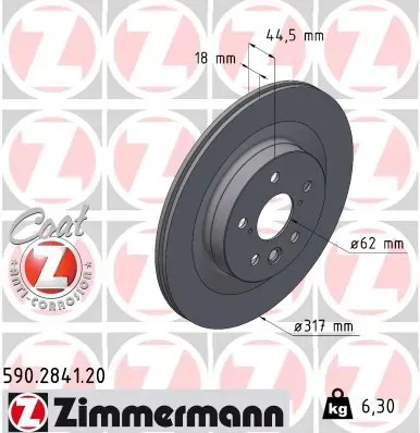 Гальмівні диски 590284120 Zimmermann