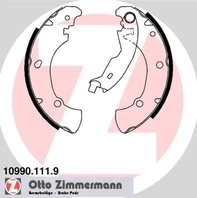 Колодки гальмові задні, барабанні 109901119 Zimmermann