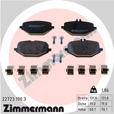 Задні гальмівні колодки 227231903 Zimmermann