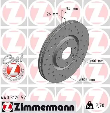 Гальмівні диски передні 440312052 Zimmermann