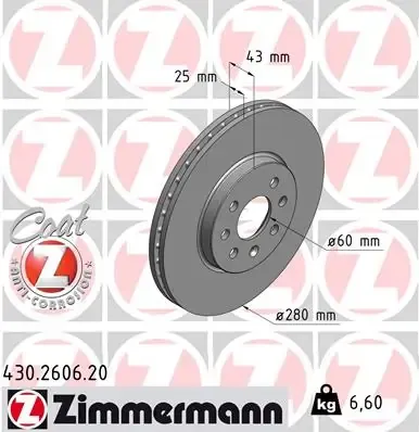 Гальмівні диски передні 430260620 Zimmermann