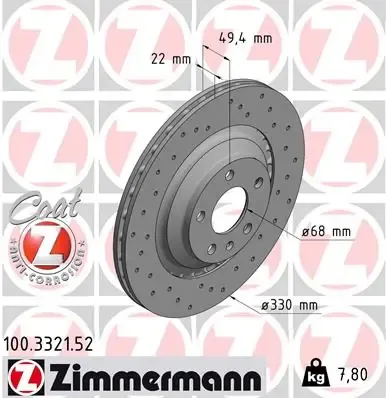 Гальмівні диски 100332152 Zimmermann