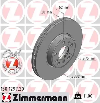 Гальмівні диски передні 150129720 Zimmermann