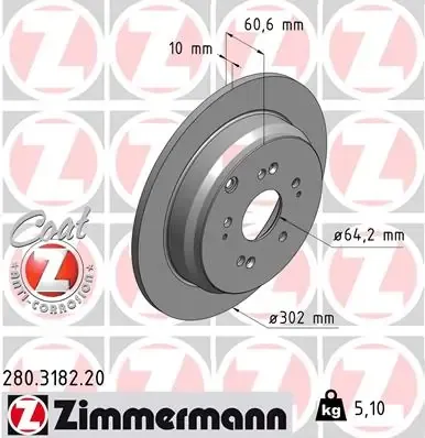 Гальмівні диски 280318220 Zimmermann
