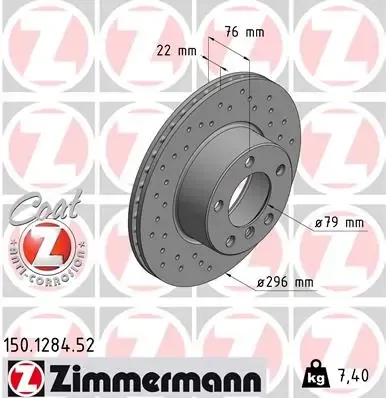 Гальмівні диски передні 150128452 Zimmermann