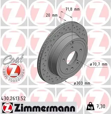 Гальмівні диски 430261352 Zimmermann