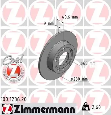 Гальмівні диски 100123620 Zimmermann