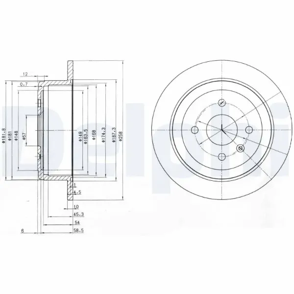 Гальмівні диски BG3615 Delphi