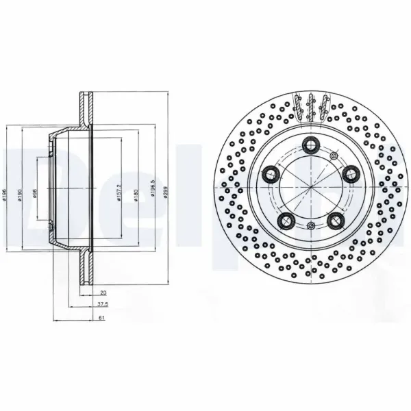 Гальмівні диски BG4302C Delphi