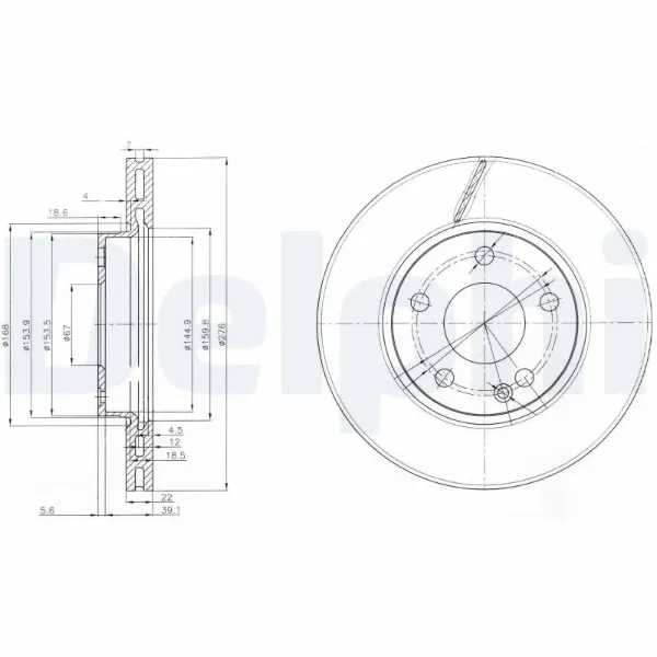Гальмівні диски передні BG3845C Delphi
