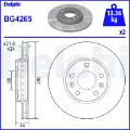 Гальмівні диски передні BG4265 Delphi