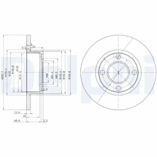 Гальмівні диски передні BG2752 Delphi