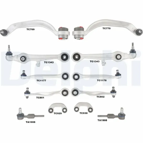 Комплект важелів передньої підвіски TC1900KIT Delphi