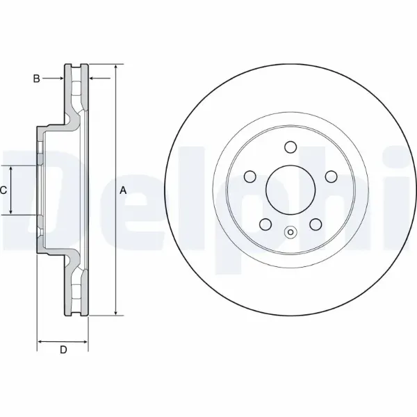 Гальмівні диски передні BG9220C Delphi
