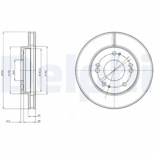 Гальмівні диски передні 5171237000 Hyundai/Kia