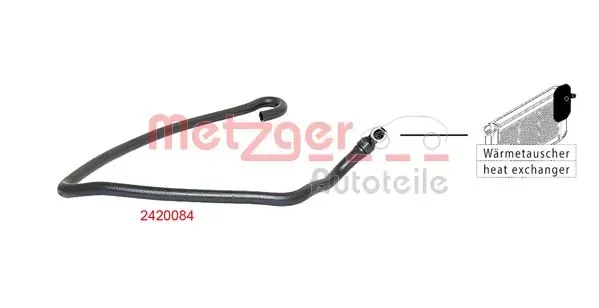 Патрубок термостата 2420084 Metzger