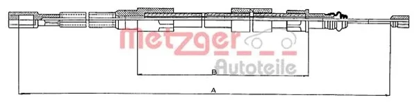  Трос ручного гальма задній, лівий Volkswagen LT 