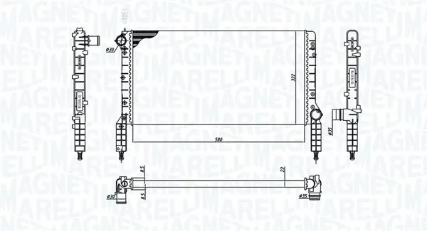 Радіатор 350213180000 Magneti Marelli