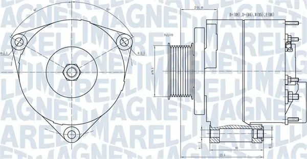 Генератор 063731593010 Magneti Marelli