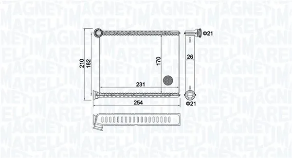 Радіатор пічки 350218473000 Magneti Marelli