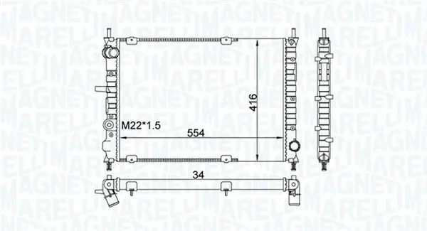 Радіатор 350213154300 Magneti Marelli