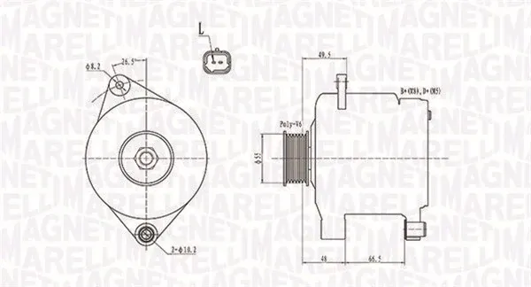 Генератор 063731444010 Magneti Marelli