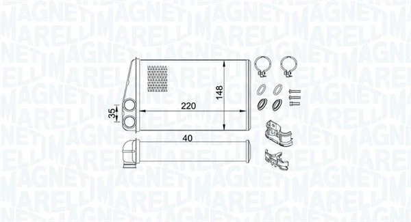 Радіатор пічки 350218438000 Magneti Marelli