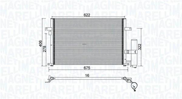 Радіатор кондиціонера 350203912000 Magneti Marelli