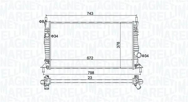 Радіатор 350213157400 Magneti Marelli