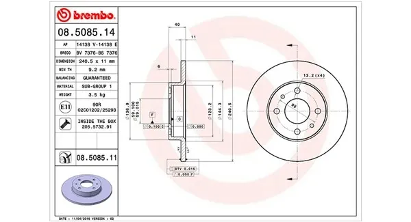 Гальмівні диски 360406021600 Magneti Marelli