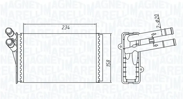 Радіатор пічки 350218409000 Magneti Marelli