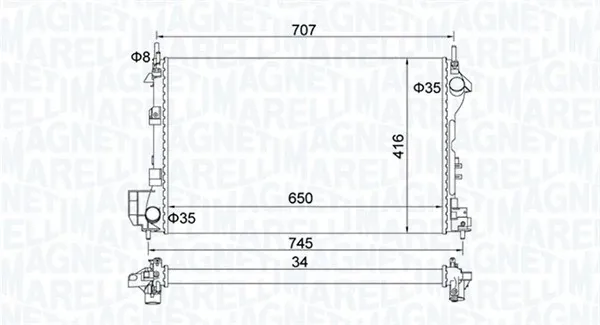 Радіатор 350213195700 Magneti Marelli
