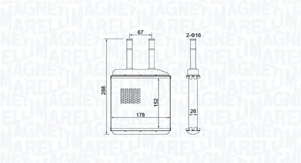 Радіатор пічки 350218420000 Magneti Marelli
