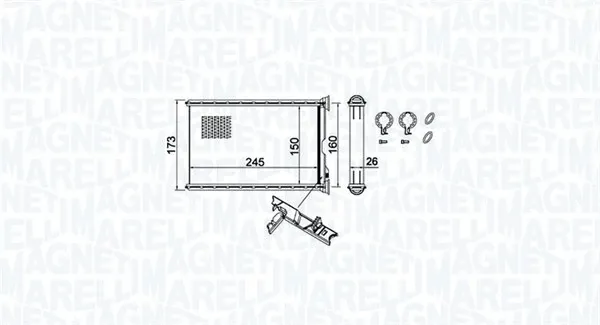 Радіатор пічки 350218455000 Magneti Marelli