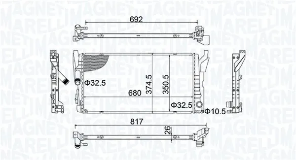 Радіатор 350213202800 Magneti Marelli