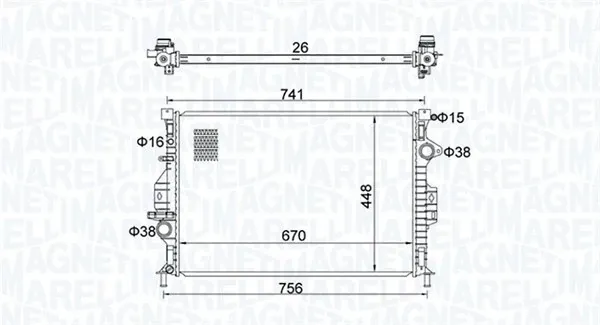 Радіатор 350213157700 Magneti Marelli