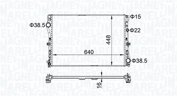 Радіатор 350213205400 Magneti Marelli