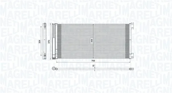 Радіатор кондиціонера 350203808000 Magneti Marelli