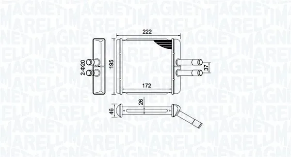 Радіатор пічки BR429 Magneti Marelli