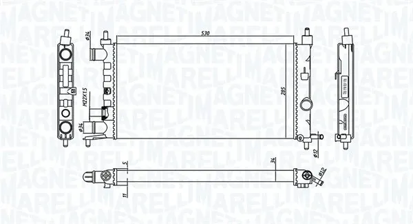Радіатор 350213776000 Magneti Marelli