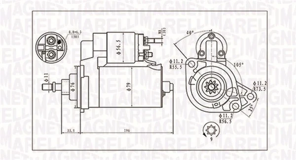 Стартер 063720295010 Magneti Marelli