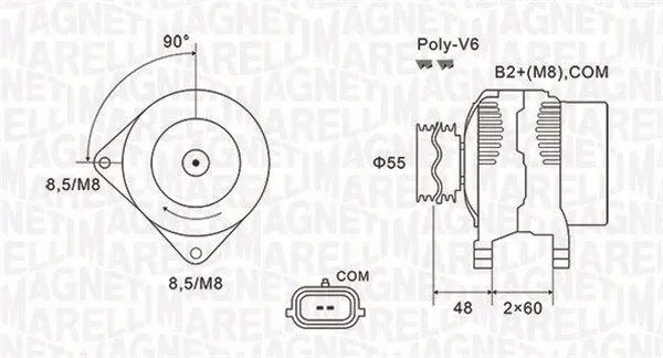 Генератор 063731974010 Magneti Marelli
